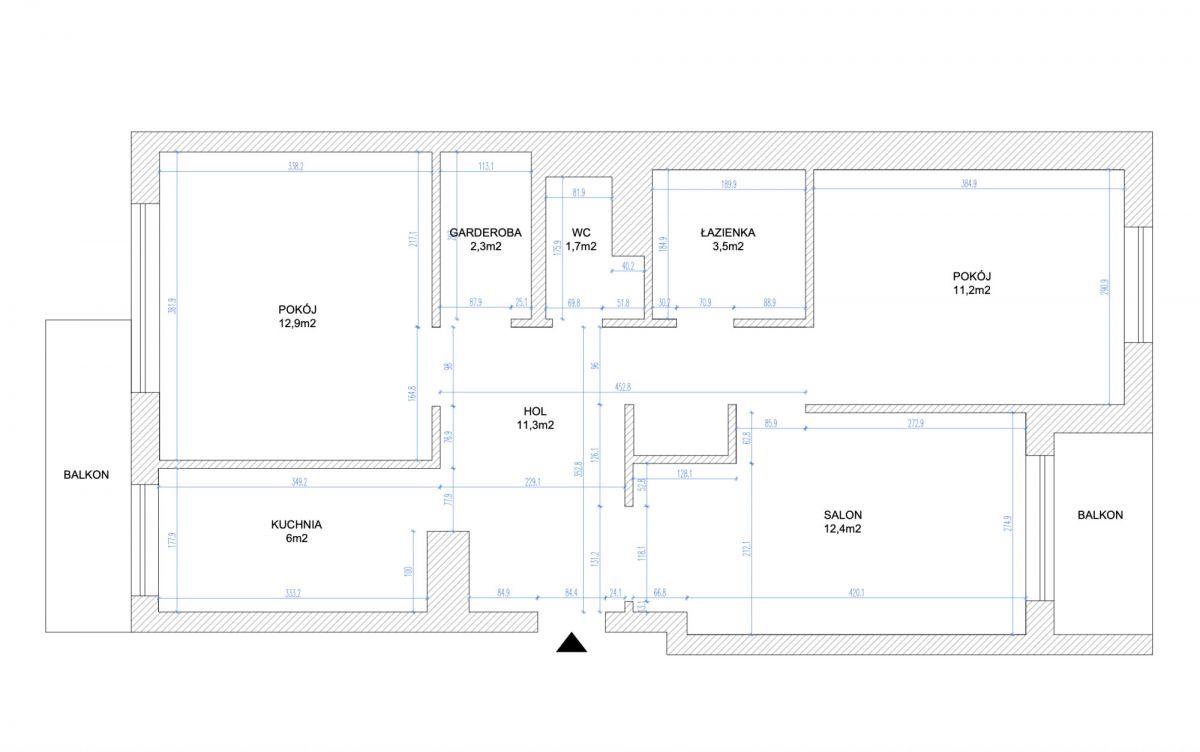 3 room apartment 61 m² Warsaw, Poland