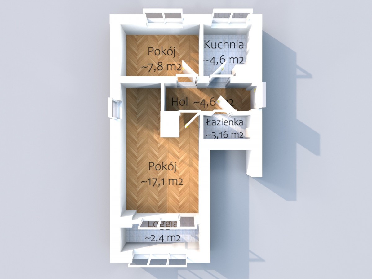 2 room apartment 40 m² Warsaw, Poland