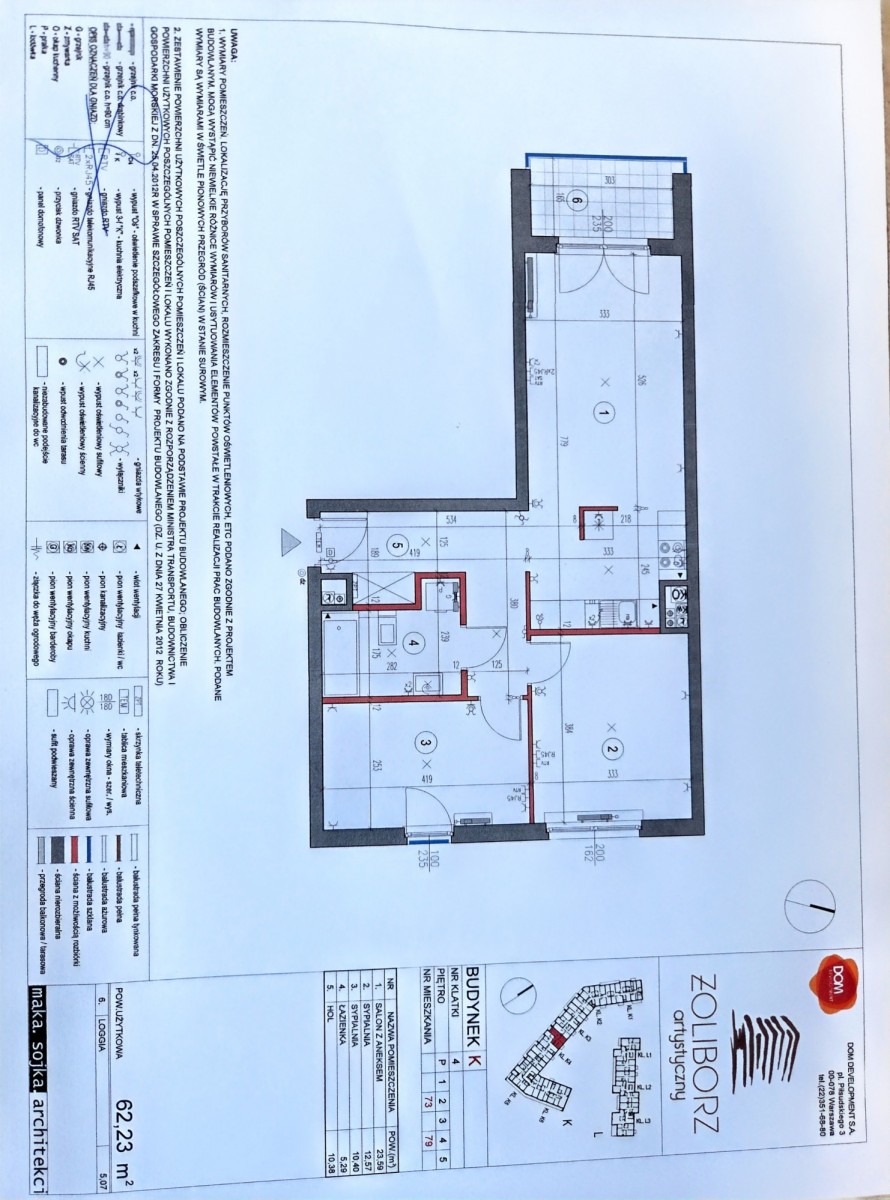 Wohnung 3 zimmer 63 m² Warschau, Polen