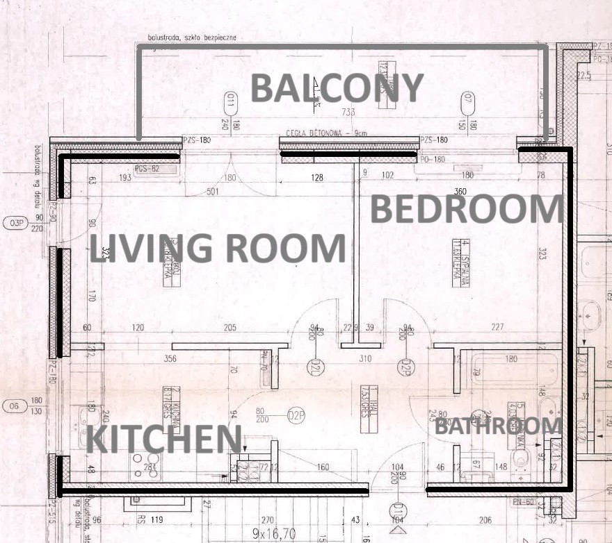 2 room apartment 48 m² in Warsaw, Poland