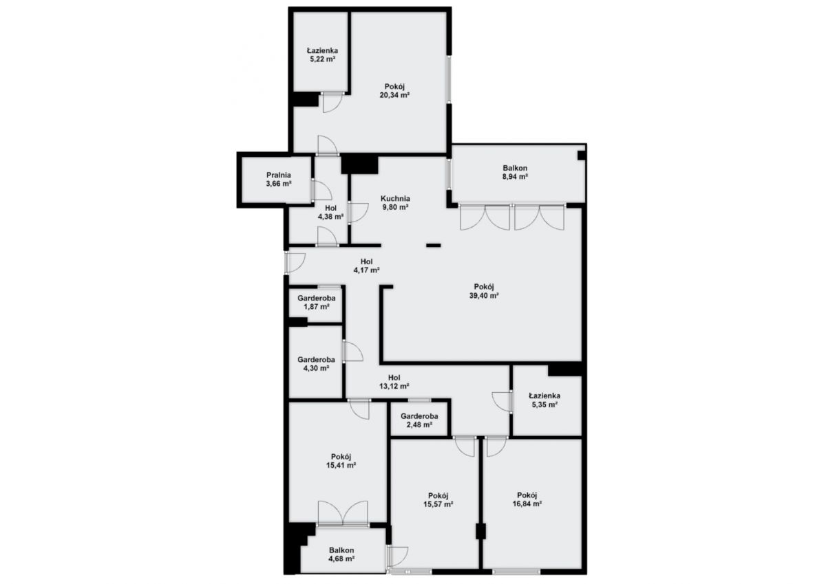 5 room apartment 162 m² Warsaw, Poland
