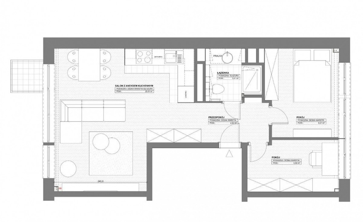 Wohnung 3 zimmer 47 m² Warschau, Polen